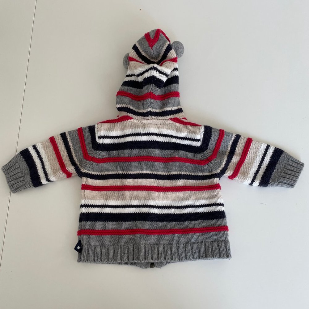 Kitestrings Bib Overalls & Sweater Cotton Animal Ear Striped Set - Picture 10 of 16